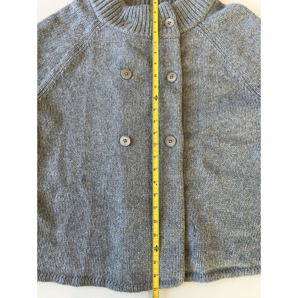 Talbots Wool Cashmere Cardigan Sweater Button Front Gray Size L Preppy - Picture 13 of 15